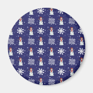 Snowy Men Magnet