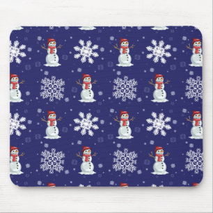 Snowy Men Mouse Pad