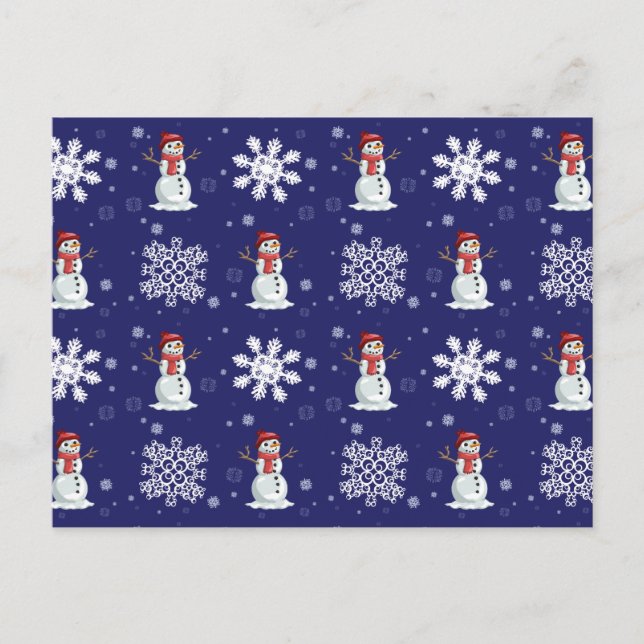 Snowy Men Postcard (Front)