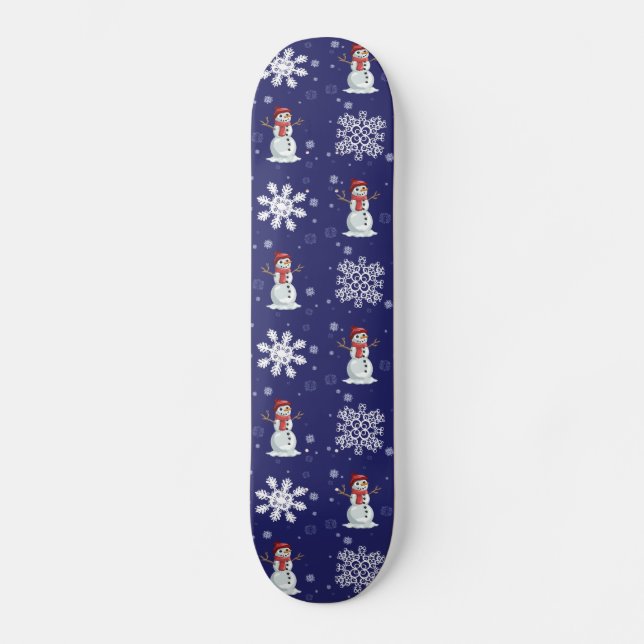 Snowy Men Skateboard (Front)