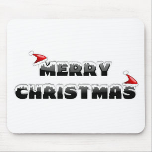 SNOWY MERRY CHRISTMAS  MOUSE PAD