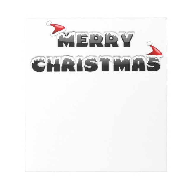 SNOWY MERRY CHRISTMAS NOTEPAD (Front)