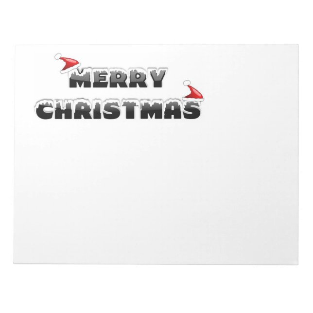 SNOWY MERRY CHRISTMAS NOTEPAD (Front)