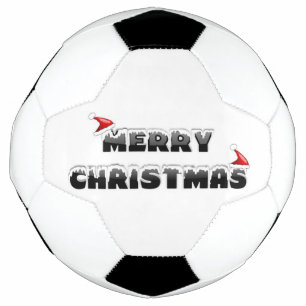 SNOWY MERRY CHRISTMAS SOCCER BALL