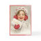 Snowy Merry Christmas Vintage Girl