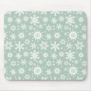 Snowy Mint Mouse Pad