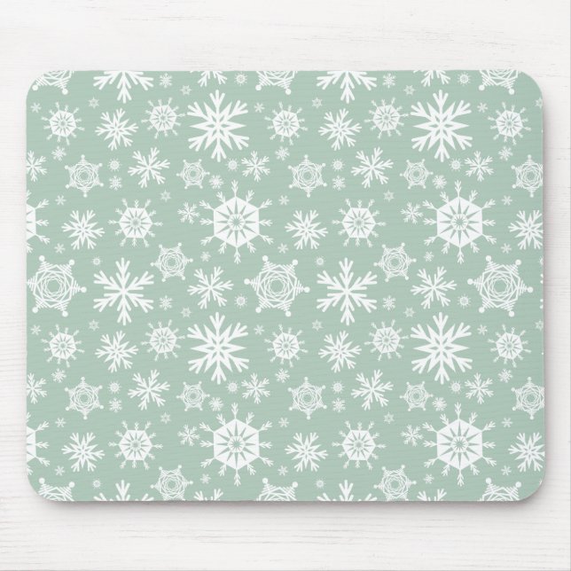 Snowy Mint Mouse Pad (Front)