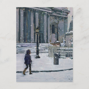 Snowy morning St. Paul's Cathedral 2009 Postcard