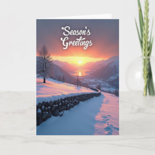 Snowy Mountain Christmas Card