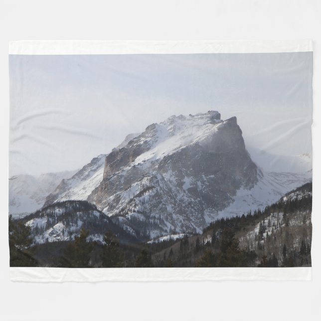 Snowy Mountain Fleece Blanket (Front (Horizontal))