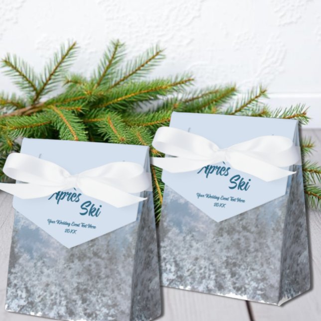 Snowy Mountain Forest Apres Ski Wedding Event Favour Box (Creator Uploaded)