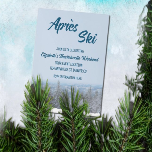 Snowy Mountain Forest Bachelorette Party Invitation (Creator Uploaded)