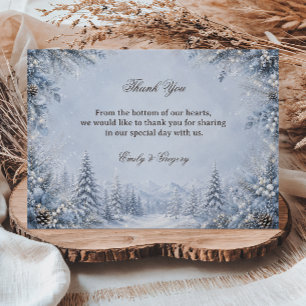 Snowy Mountain Horizon Thank You Card