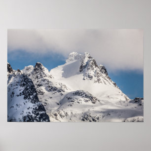 Snowy Mountain Landscape Photo Poster
