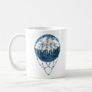 Snowy Mountain Pine Tree Nature Adventure Outdoor Coffee Mug