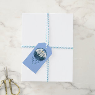 Snowy Mountain Pine Tree Nature Adventure Outdoor Gift Tags
