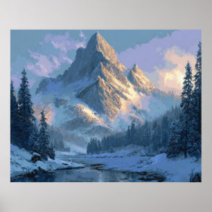 Snowy Mountain Poster