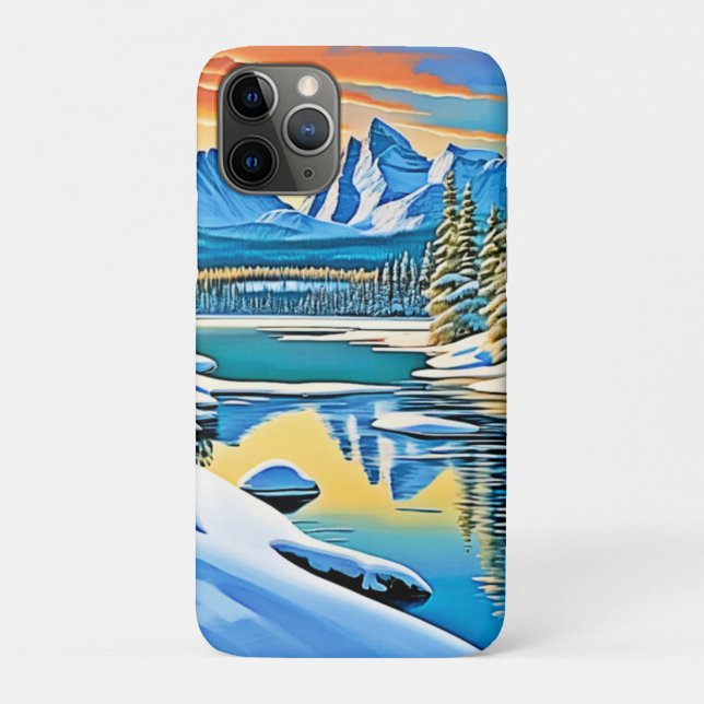 Snowy Mountain Reflection Case-Mate iPhone Case (Back)