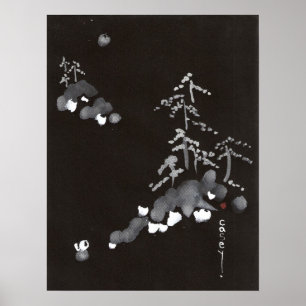 Snowy Mountain Retreat Poster