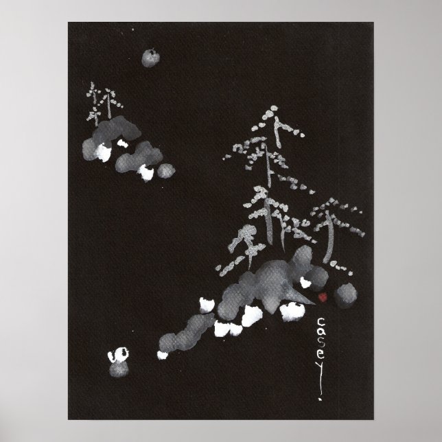 Snowy Mountain Retreat Poster (Front)