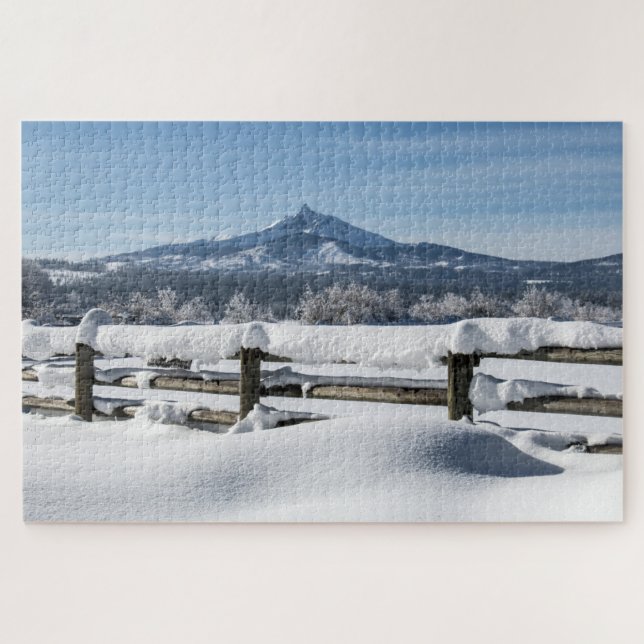 Snowy Mountain Scenic Jigsaw Puzzle (Horizontal)