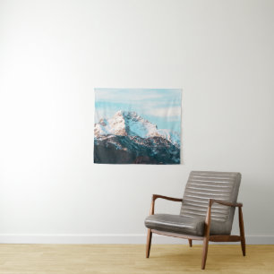 Snowy mountain tapestry