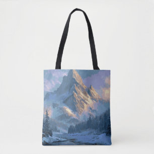 Snowy Mountain Tote Bag