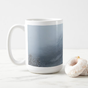 Snowy Mountain Trail Winter Landscape Coffee Mug
