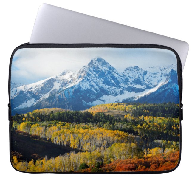 Snowy Mountain & Trees Laptop Sleeve (Front)