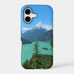 Snowy Mountain Turquoise Lake in Washington