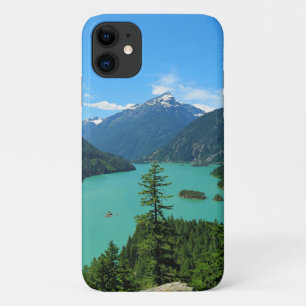 Snowy Mountain Turquoise Lake in Washington iPhone 11 Case