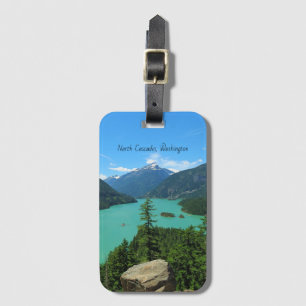 Snowy Mountain Turquoise Lake in Washington Luggage Tag