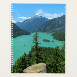 Snowy Mountain Turquoise Lake in Washington Planner