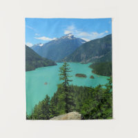 Snowy Mountain Turquoise Lake in Washington
