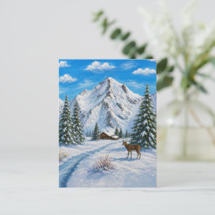 Snowy Mountain Valley Postcard
