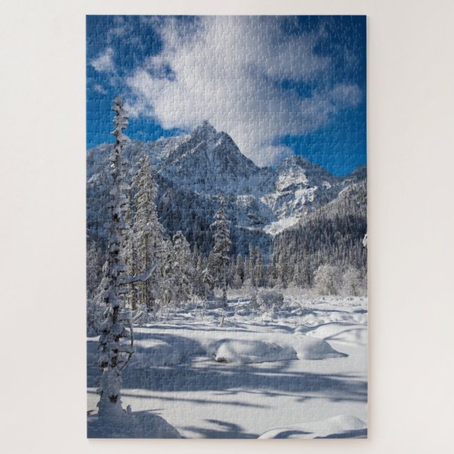 Snowy Mountain Wonderland Jigsaw Puzzle (Vertical)