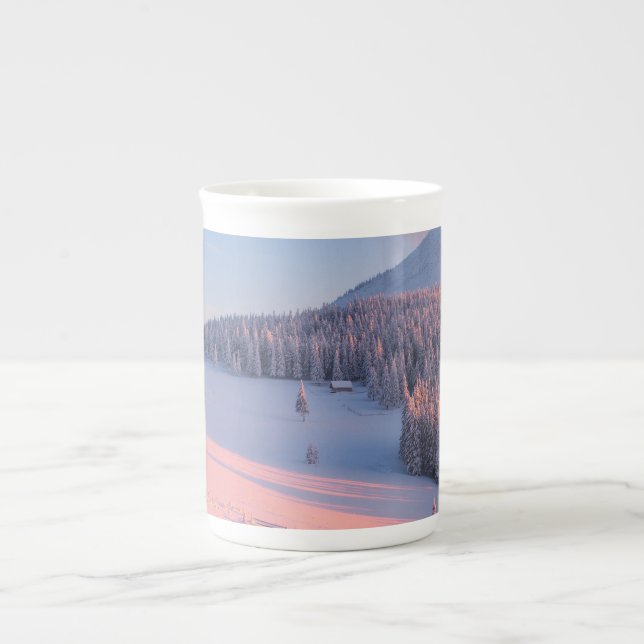 Snowy Mountains Bone China Mug (Front)