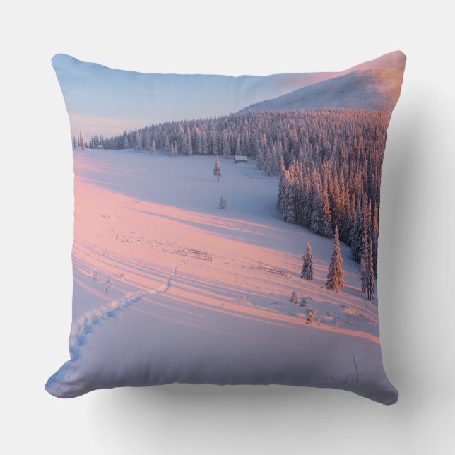 Snowy Mountains Cushion (Front)