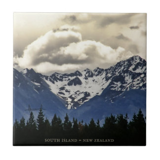 Snowy Mountains @ Lake Tekapo New Zealand Ceramic Tile