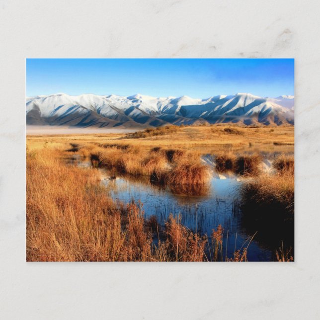 Snowy mountains postcard (Front)