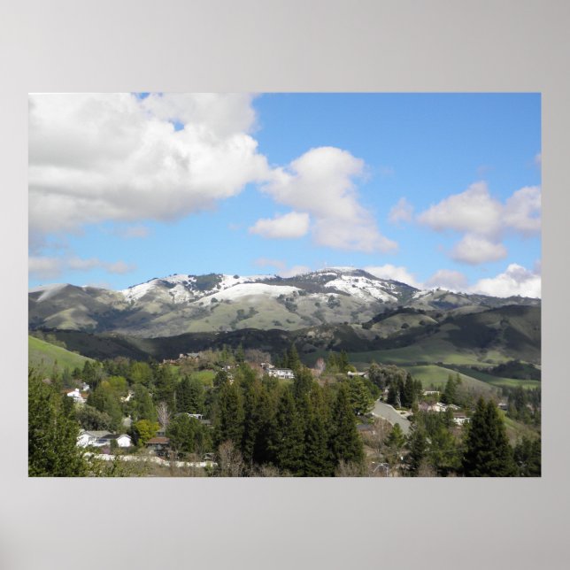 Snowy Mt. Diablo Poster (Front)