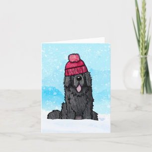 Snowy Newfoundland Note Card