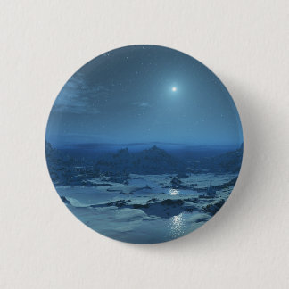 Snowy Night 6 Cm Round Badge