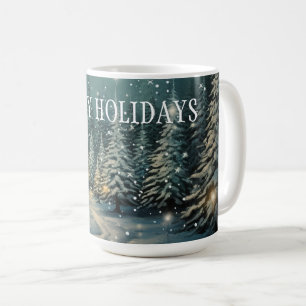  Snowy Night Forest  Coffee Mug