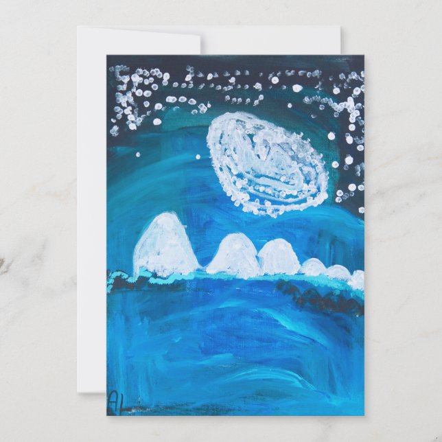 Snowy Night Holiday Card (Front)