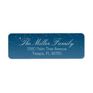 Snowy Night Return Address Label