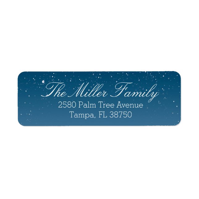Snowy Night Return Address Label (Front)
