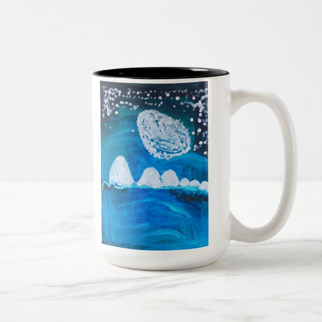 Snowy Night Two-Tone Coffee Mug (Right)