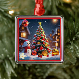 "Snowy Nights" Metal Ornament