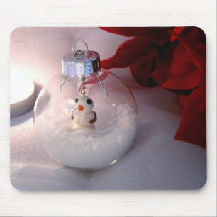 Snowy Ornament Mouse Pad